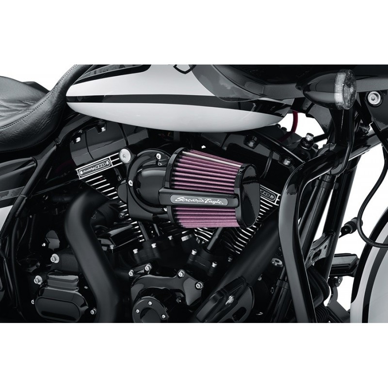 Kit de filtro de aire Screamin` Eagle Elite Heavy Breather Negro.