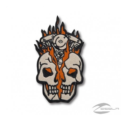 PARCHE  TERMOADHESIVO -MULTI COLOR  SKULL BUST IRON-ON PATCH