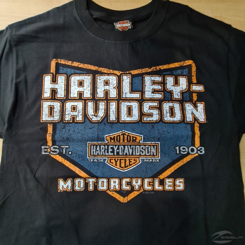 Comité Th maldición CAMISETA HARLEY-DAVIDSON SIEBLA MARBELLA NEGRA - Harley Davidson Siebla  Málaga