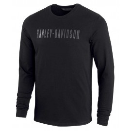 Harley-Davidson® Men's High-Density Logo Long Sleeve Slim Fit Shirt