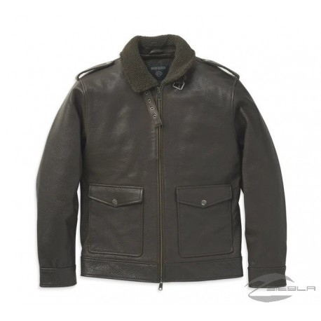 MEN'S AUER SHERPA COLLAR LEATHER JACKET  BY HARLEY DAVIDSON