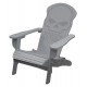 Harley-Davidson® Willie G Skull Adirondack Chair & Footrest Set, Gray