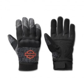 Harley Davidson Men's Dyna Knit Mesh Gloves - Camo - Blackened Pearl