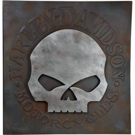 Harley-Davidson® Distressed Willie G Skull Metal Wall Art