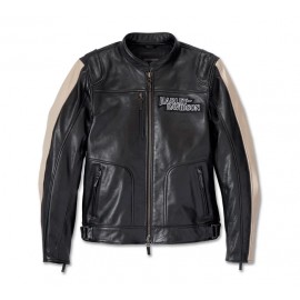 Chaqueta Harley Davidson Enduro Screamin' Eagle Leather para hombre-negra