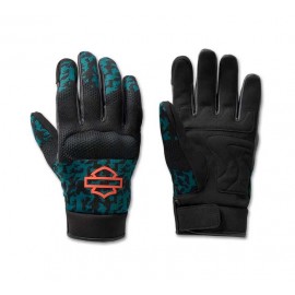 Harley Davidson Men's Dyna Knit Mesh Gloves - Camo - mediterranean