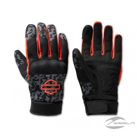 Harley Davidson Men's Dyna Knit Mesh Gloves - Camo - Asphalt