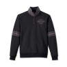 Harley Davidson Men's Bar & Shield 1/4 Zip Sweatshirt - Black Beauty