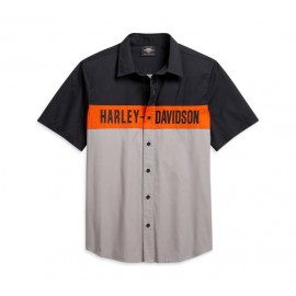 Harley Davidson Men's Colorblock Logo Shirt