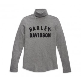 Camiseta Harley Davidson Milwaukee Rib Turtleneck para mujer - Gris oscuro