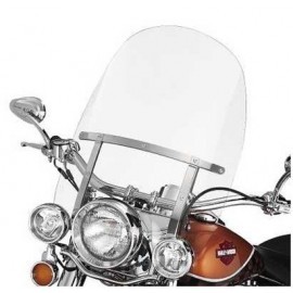 Parabrisas Harley Davidson King-Size Detachable Transparente con Soportes Pulidos FL Softail (Transparente de 18")