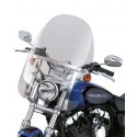 Quick-Release Compact Windshield With Polished Braces XL- Light Smoke