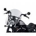 Quick-Release Compact Windshield With Black Braces XL - Light Smoke