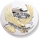 "LIVE TO RIDE" LOGO MEDALLIONS