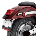 Custom Led Tail Lamp - Red Lens with Chrome Reflector